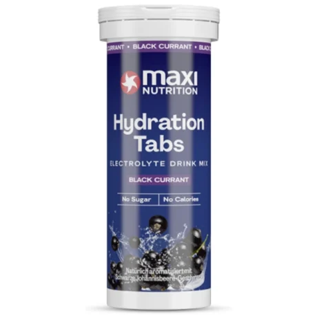 MaxiNutrition Hydration Tabs Black Currant 40g – Dose Packshot