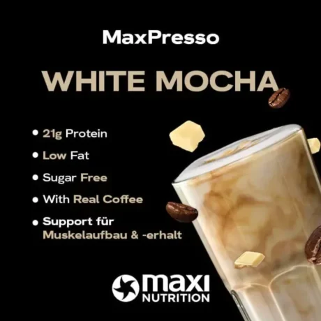 MaxiNutrition MaxPresso Protein Kaffee White Mocha 300g – USP-Grafik